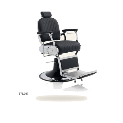 Barberstuhl Klassisch Vollpolstert Eco-Leder - Variantenfoto auf weissem Hintergrund