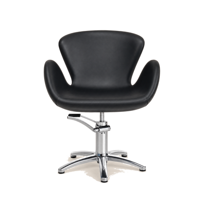 Friseurstuhl Eco-Leder & Chromrahmen | Salonbedarf & Barber - Variantenfoto auf weissem Hintergrund