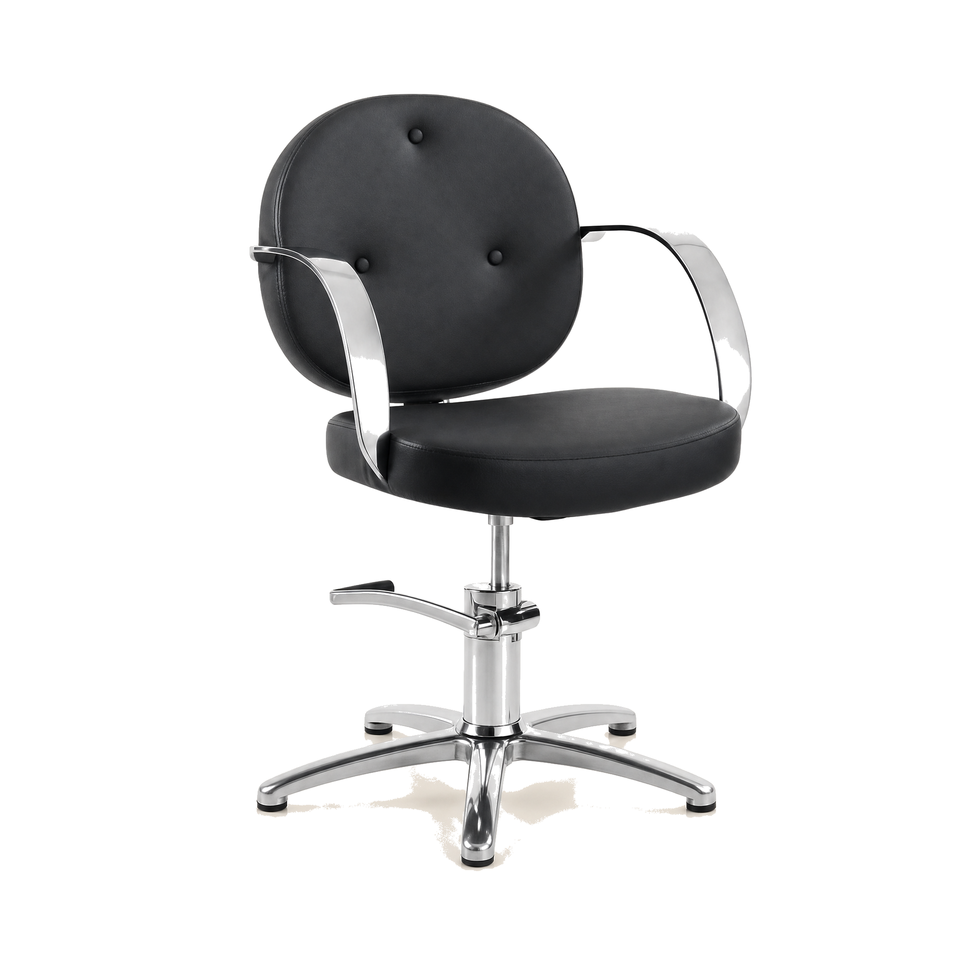 HAIR COLETTE Friseurstuhl Eco-Leder & Chrom Rahmen - Variantenfoto auf weissem Hintergrund