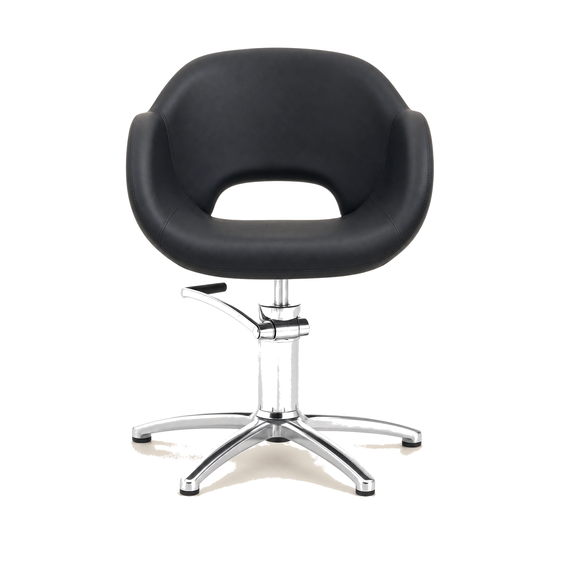 HAIR GRACE Friseurstuhl Eco-Leder & Chrom Rahmen - Variantenfoto auf weissem Hintergrund