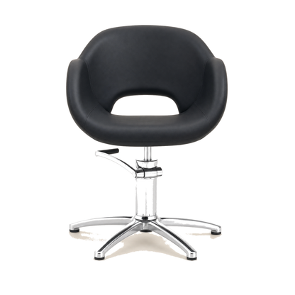 HAIR GRACE Friseurstuhl Eco-Leder & Chrom Rahmen - Variantenfoto auf weissem Hintergrund