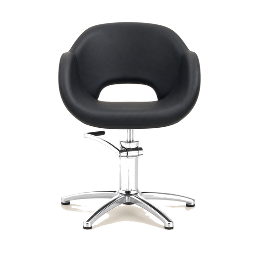 HAIR GRACE Friseurstuhl Eco-Leder & Chrom Rahmen - Variantenfoto auf weissem Hintergrund