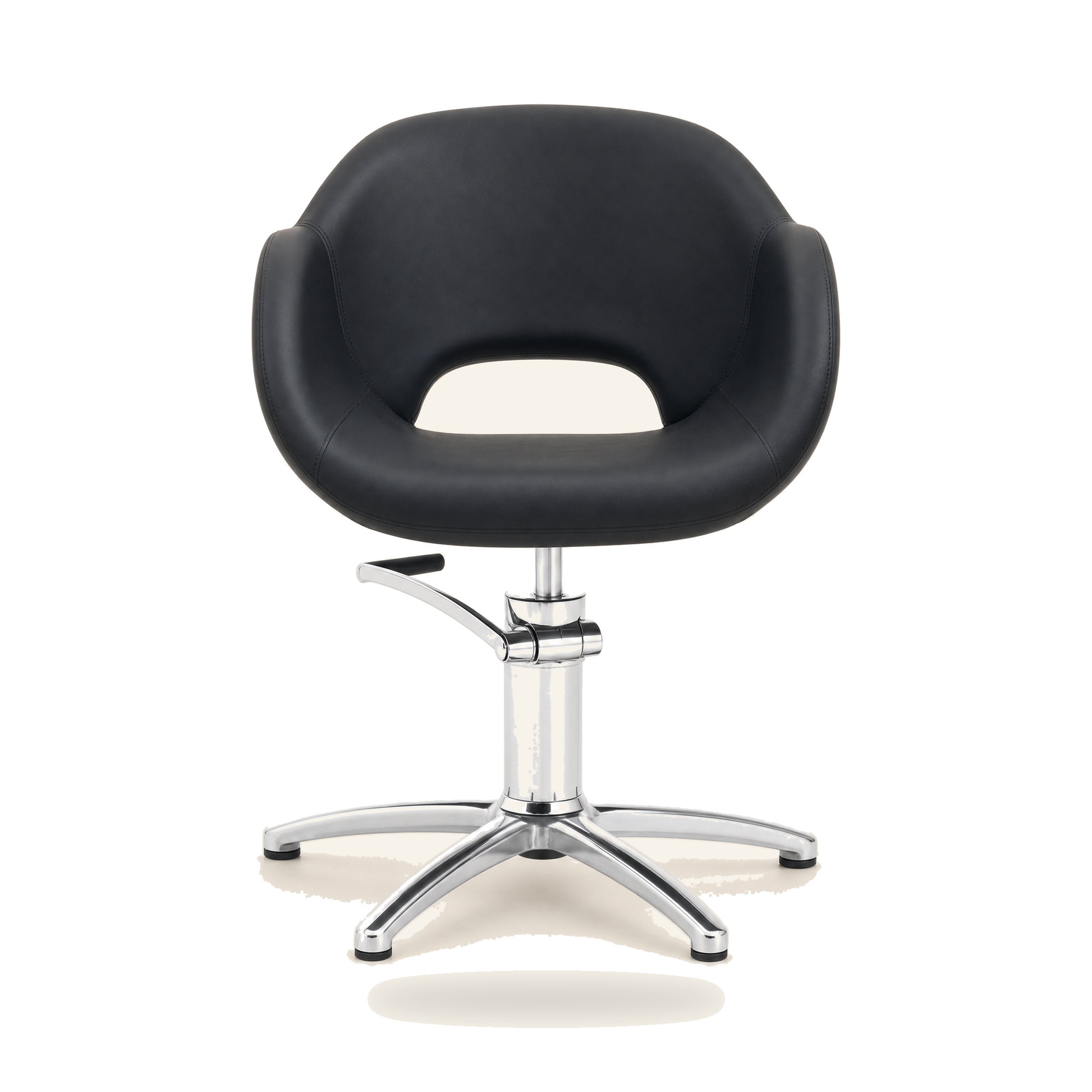 HAIR GRACE Friseurstuhl Eco-Leder & Chrom Rahmen - Variantenfoto auf weissem Hintergrund