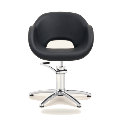 HAIR GRACE Friseurstuhl Eco-Leder & Chrom Rahmen - Variantenfoto auf weissem Hintergrund