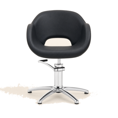 HAIR GRACE Friseurstuhl Eco-Leder & Chrom Rahmen - Variantenfoto auf weissem Hintergrund