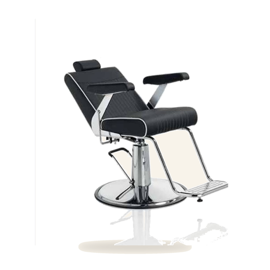 Barberstuhl Majorca Eco-Leder Chrom Klassisch - Produktfoto auf weißem Hintergrund