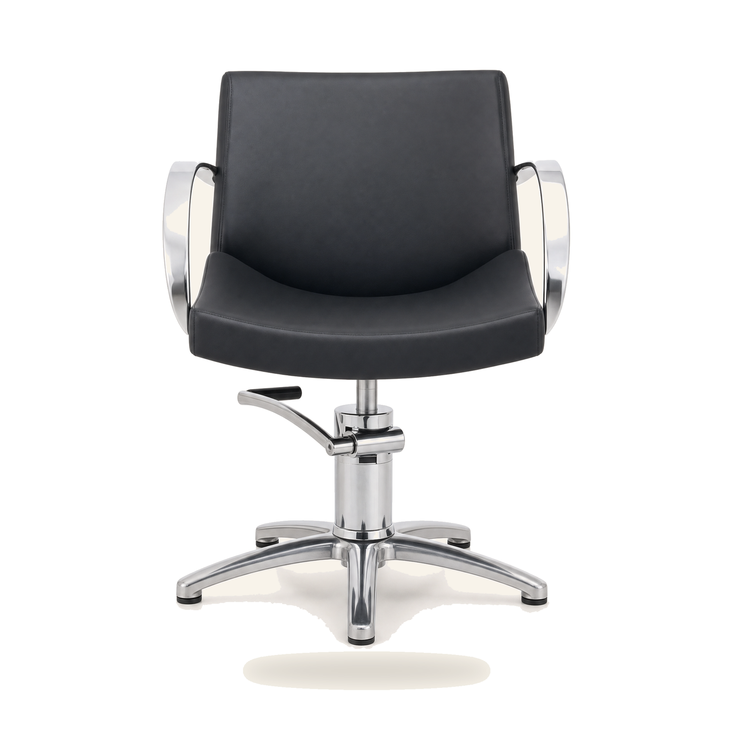 HAIR MOON Friseurstuhl Eco-Leder & Chrom Rahmen - Variantenfoto auf weissem Hintergrund