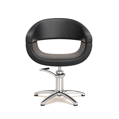 Friseurstuhl Eco-Leder & Chrom Rahmen | Top Salonbedarf - Variantenfoto auf weissem Hintergrund