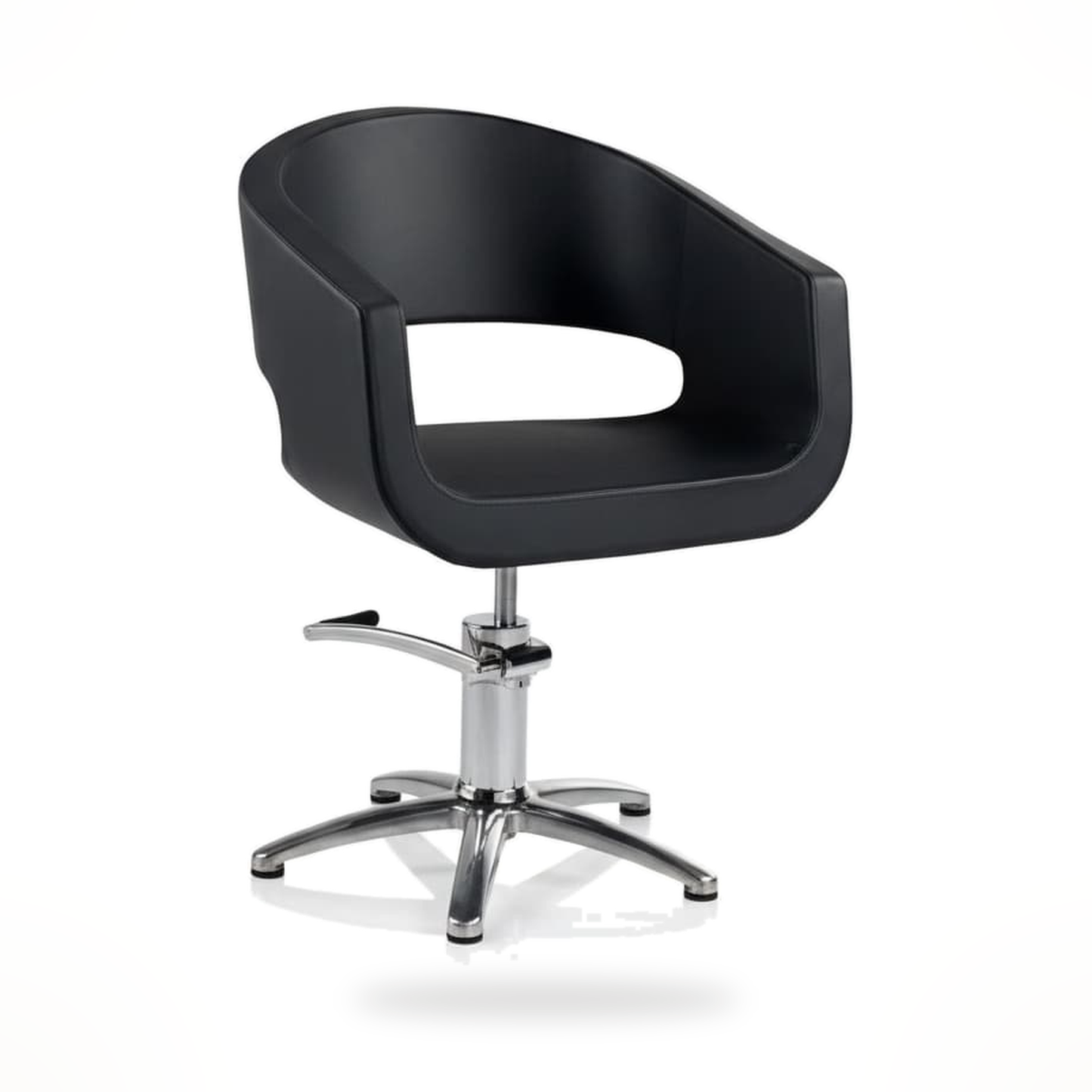 Barberstuhl Eco-Leder & Chrom Rahmen  Salonbedarf & Möbel - Salonmöbel