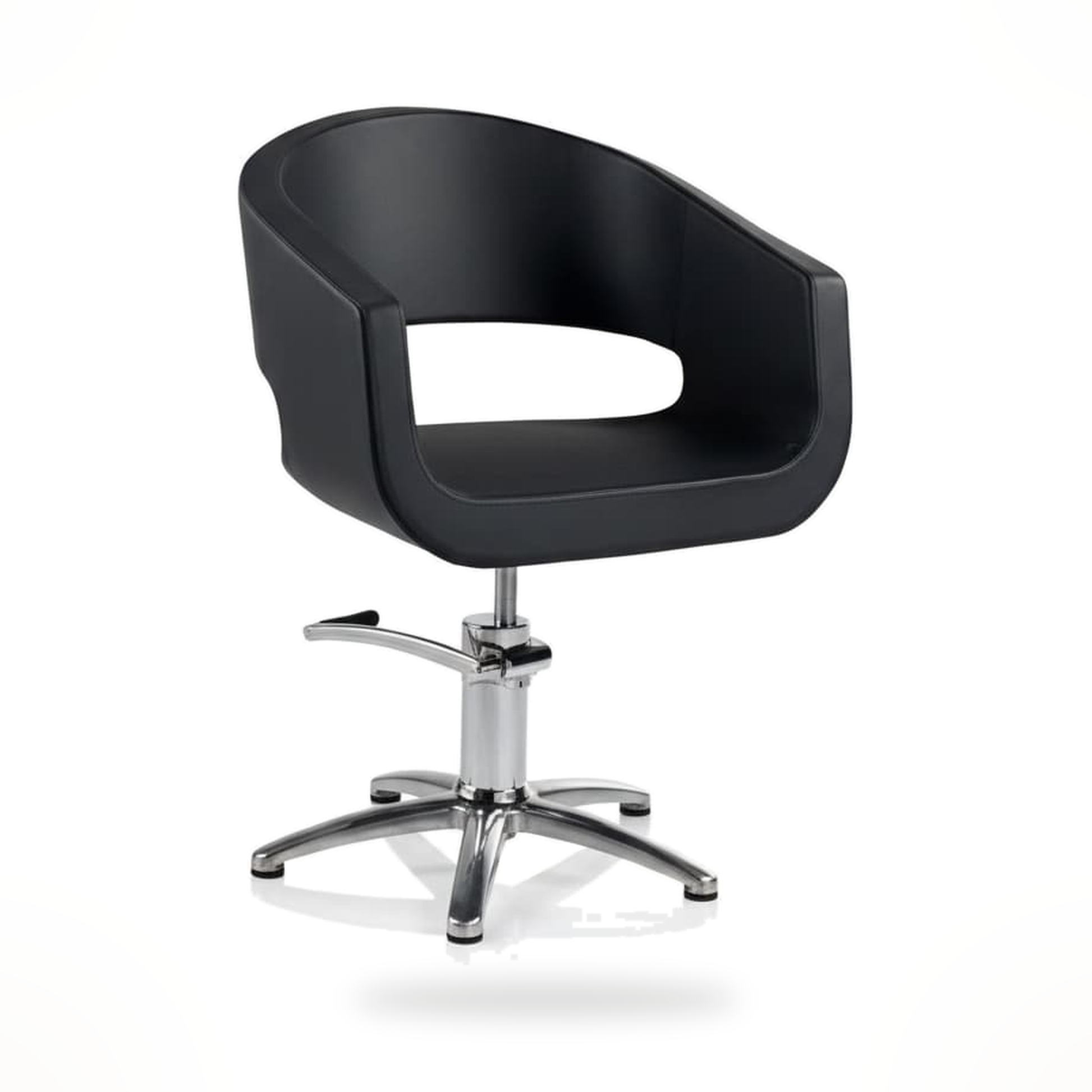 Barberstuhl Eco-Leder & Chrom Rahmen  Salonbedarf & Möbel - Salonmöbel