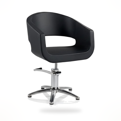 Barberstuhl Eco-Leder & Chrom Rahmen  Salonbedarf & Möbel - Salonmöbel