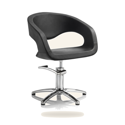 Friseurstuhl & Barberstuhl Eco-Leder Sternfuß Design - Produktfoto auf weißem Hintergrund