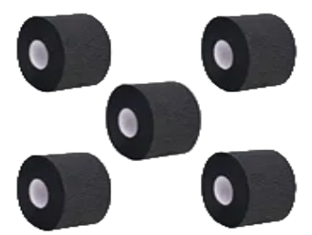 Halskrause Nackenpapier 5 x 100 Blatt – Wasserabweisend /Schwrarz | Carbon Barber