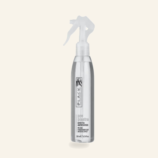 Hitzeschutz & Anti-Frizz Glätteisen Stylingtools 200ml - Produktfoto auf beigem Hintergrund