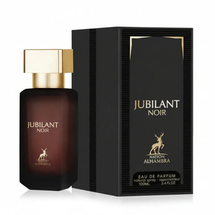 JUBILANT Noir EDP & Intensiver Eleganter Duft 100 ml - Produktfoto auf weißem Hintergrund