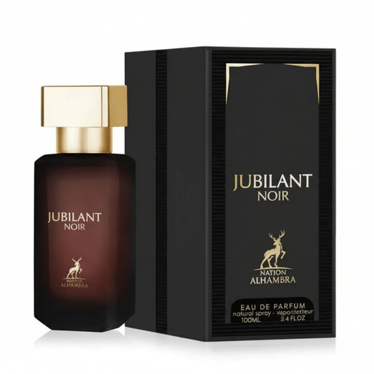 JUBILANT Noir EDP & Intensiver Eleganter Duft 100 ml - Produktfoto auf weißem Hintergrund