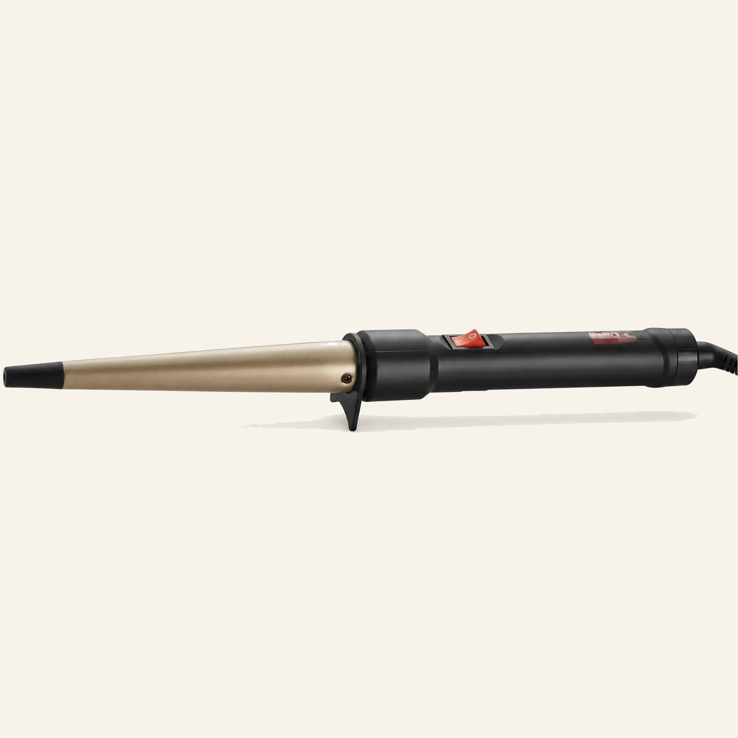 Konischer Lockenstab Ø 25 mm Keramik-Tourmalin für Salon - Produktfoto auf beigem Hintergrund