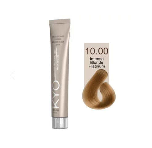 KYO Color Permanente Haarfarbe 100ml Ammoniakfrei Keratin – Farbton 10.00 Intense Blonde Platinum