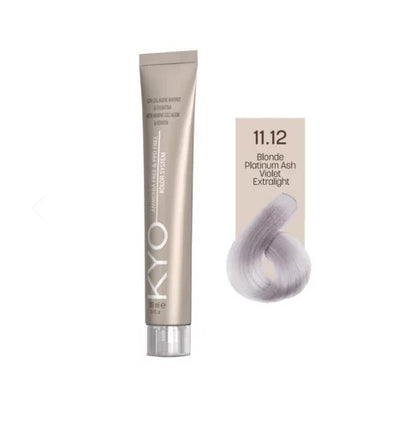 KYO Color Permanente Haarfarbe 100ml Ammoniakfrei Keratin – Farbton 11.12 Blonde Platinum Ash Violet Extralight