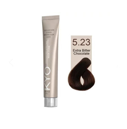 KYO Color Permanente Haarfarbe 100ml Ammoniakfrei Keratin – Farbton 5.23 Extra Bitter Chocolate