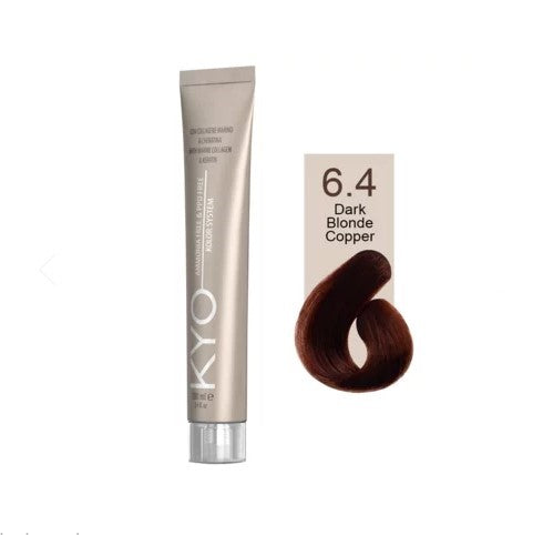 KYO Color Permanente Haarfarbe 100ml Ammoniakfrei Keratin – Farbton 6.4 Dark Blonde Copper