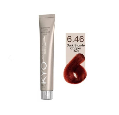 KYO Color Permanente Haarfarbe 100ml Ammoniakfrei Keratin – Farbton 6.46 Dark Blonde Copper Blonde