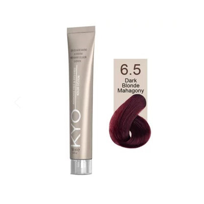 KYO Color Permanente Haarfarbe 100ml Ammoniakfrei Keratin – Farbton 6.5 Dark Blonde Mahogany