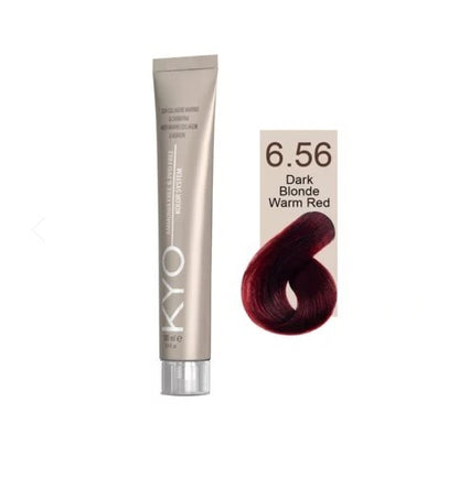 KYO Color Permanente Haarfarbe 100ml Ammoniakfrei Keratin – Farbton 6.56 Dark Blonde Warm Red