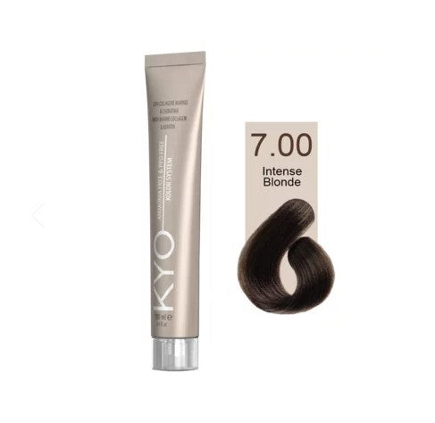 KYO Color Permanente Haarfarbe 100ml Ammoniakfrei Keratin – Farbton 7.00 Intense Blonde