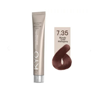 KYO Color Permanente Haarfarbe 100ml Ammoniakfrei Keratin – Farbton 7.35 Blonde Gold Mahogany