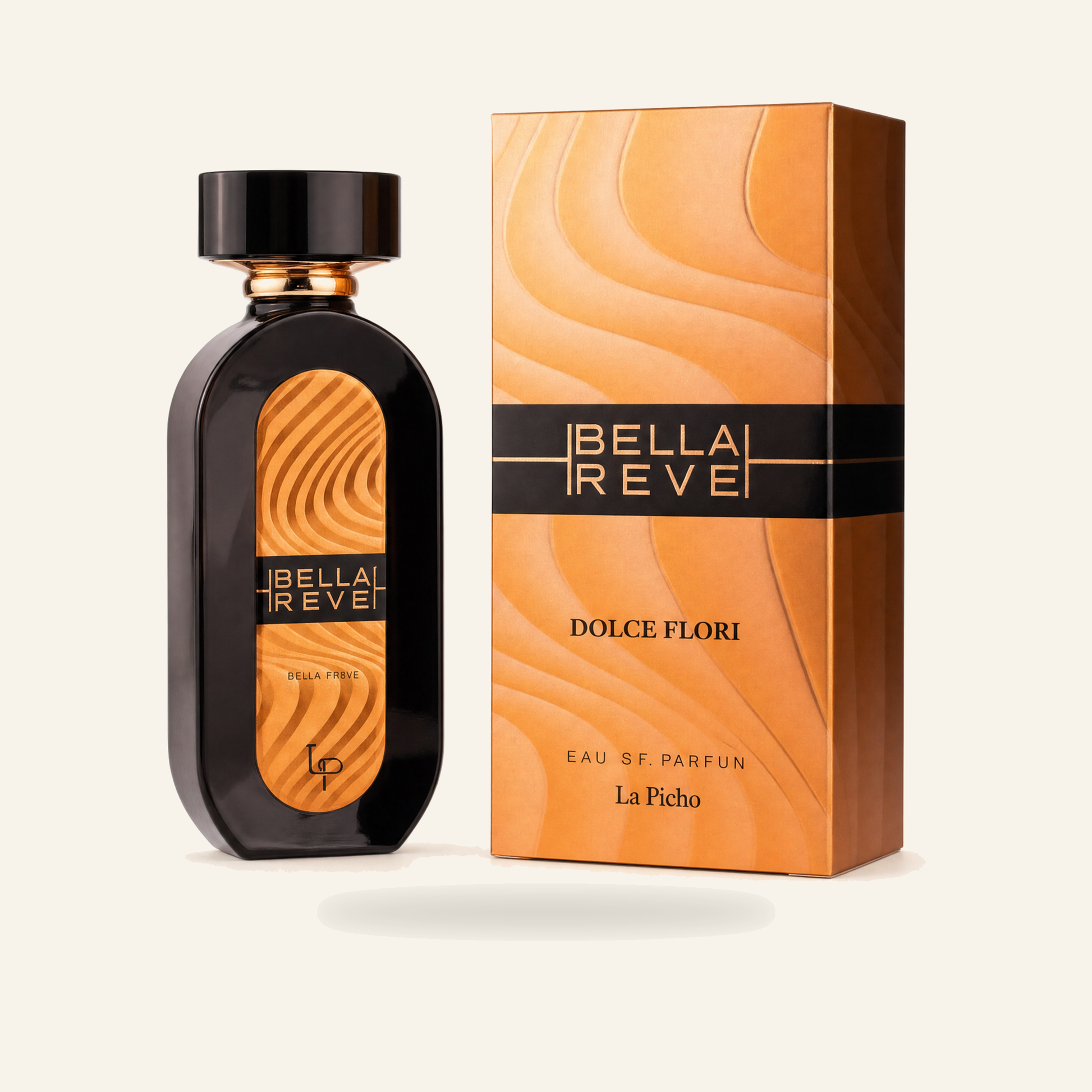 La Fede Bella Reve Dolce Flore – Eau de Parfum Damen 100 ml - Produktfoto auf beigem Hintergrund