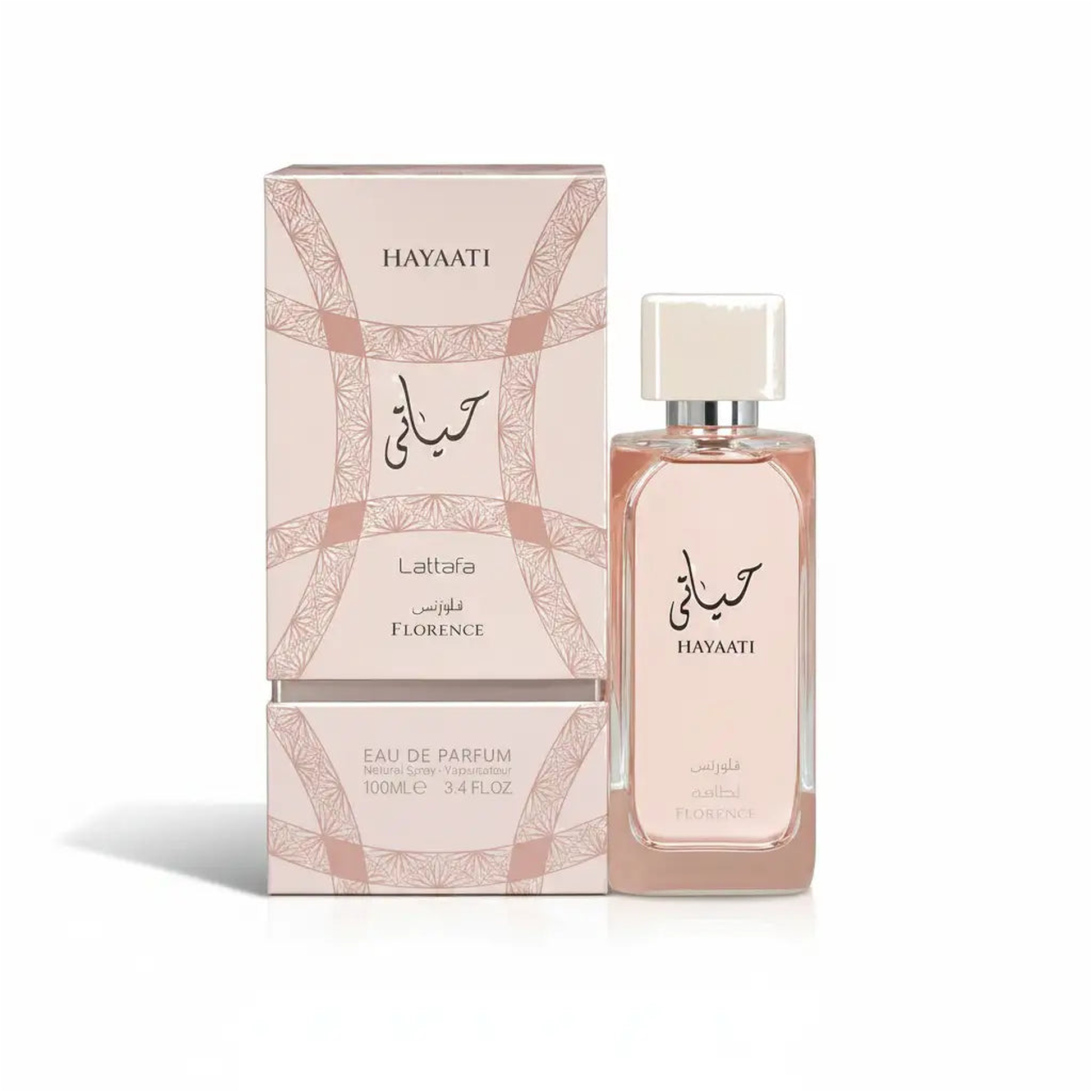 Lattafa/Hayaati Florence EDP 100ml - Produktfoto auf weißem Hintergrund