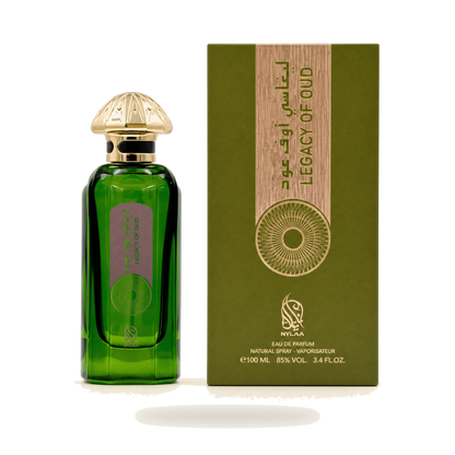 Legacy Of Oud – Eau de Parfum (100 ml) - Produktfoto auf weißem Hintergrund