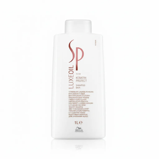 Luxe-Öl Shampoo & Keratinschutz für Geschmeidigkeit & Glanz - Produktfoto auf weißem Hintergrund