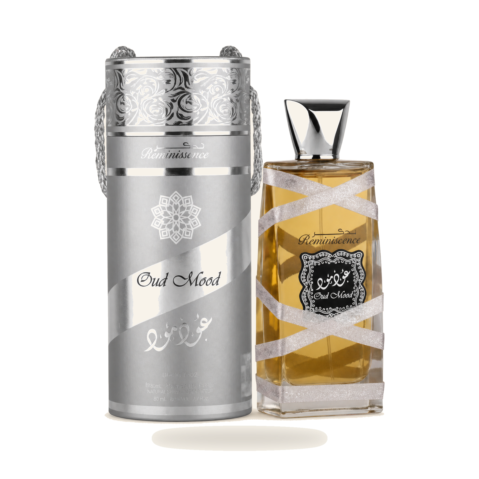 عود مودOud Mood Reminiscence – Eau de Parfum (100 ml) - Produktfoto auf weißem Hintergrund