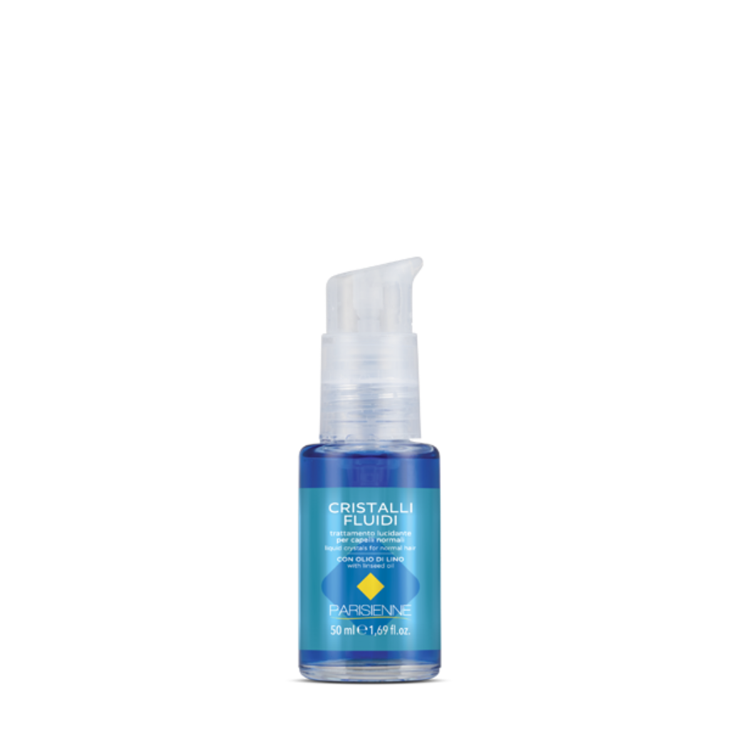 Parisienne Evelon Blue Liquid Crystals 50 ml — Glanz-Schutz mit Leinöl für normales Haar