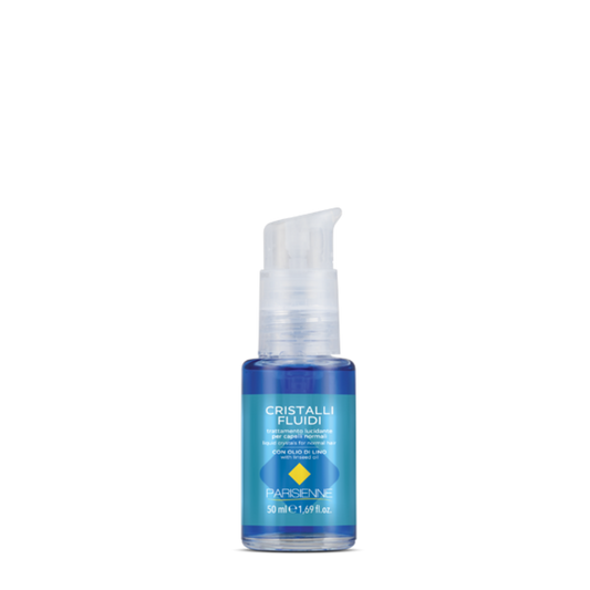 Parisienne Evelon Blue Liquid Crystals 50 ml — Glanz-Schutz mit Leinöl für normales Haar