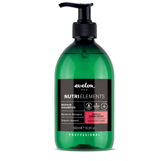 Evelon NUTRI ELEMENTS REPAIR Restrukturierendes Shampoo Bio-Mandel 500ml