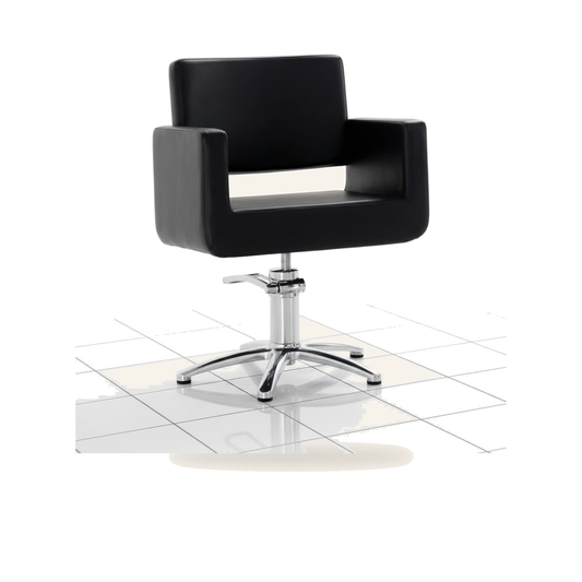 HAIR KING Friseurstuhl Eco-Leder & Chrombasis - Produktfoto auf weißem Hintergrund