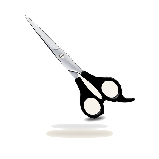 Professionelle Haarschneideschere & Edelstahl-Friseurschere - Produktfoto auf weißem Hintergrund
