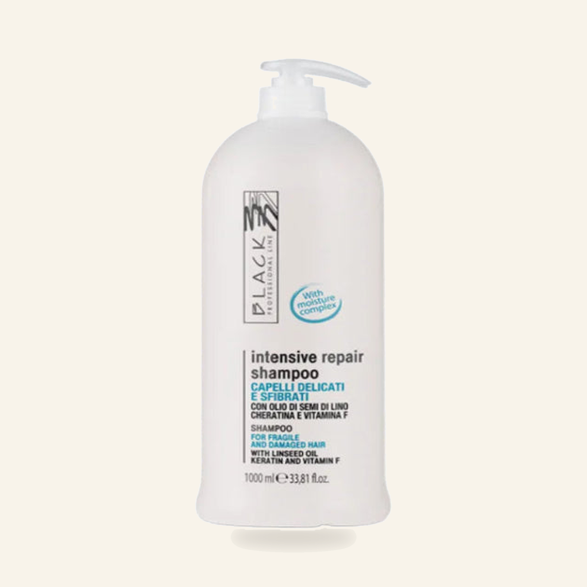 Regenerierendes Shampoo - Produktfoto auf beigem Hintergrund