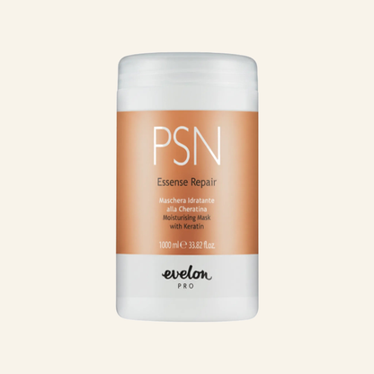 Repair-Haarmaske Keratin Feuchtigkeit gesch. Haar 1000ml - Produktfoto auf beigem Hintergrund