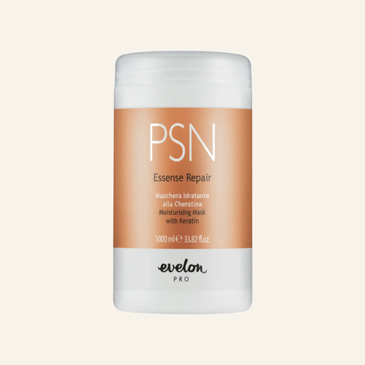 Repair-Haarmaske Keratin Feuchtigkeit gesch. Haar 1000ml - Produktfoto auf beigem Hintergrund