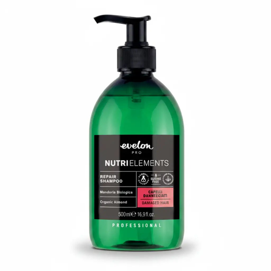 Restrukturierendes Shampoo & Bio-Mandel Extrakt 500ml - Produktfoto auf weißem Hintergrund