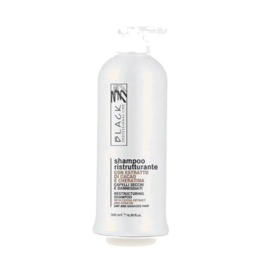 Restrukturierendes Shampoo für trockenes 
und strapaziertes Haar - Produktfoto auf weißem Hintergrund