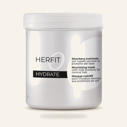 Revitalisierende Haarmaske & Sofortiger Glanz Vitalität - Produktfoto auf beigem Hintergrund