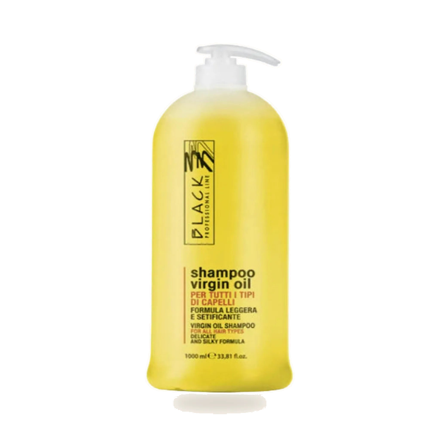 Seidiges Shampoo 1000ml Häufige Nutzung Glanz - Produktfoto auf weißem Hintergrund