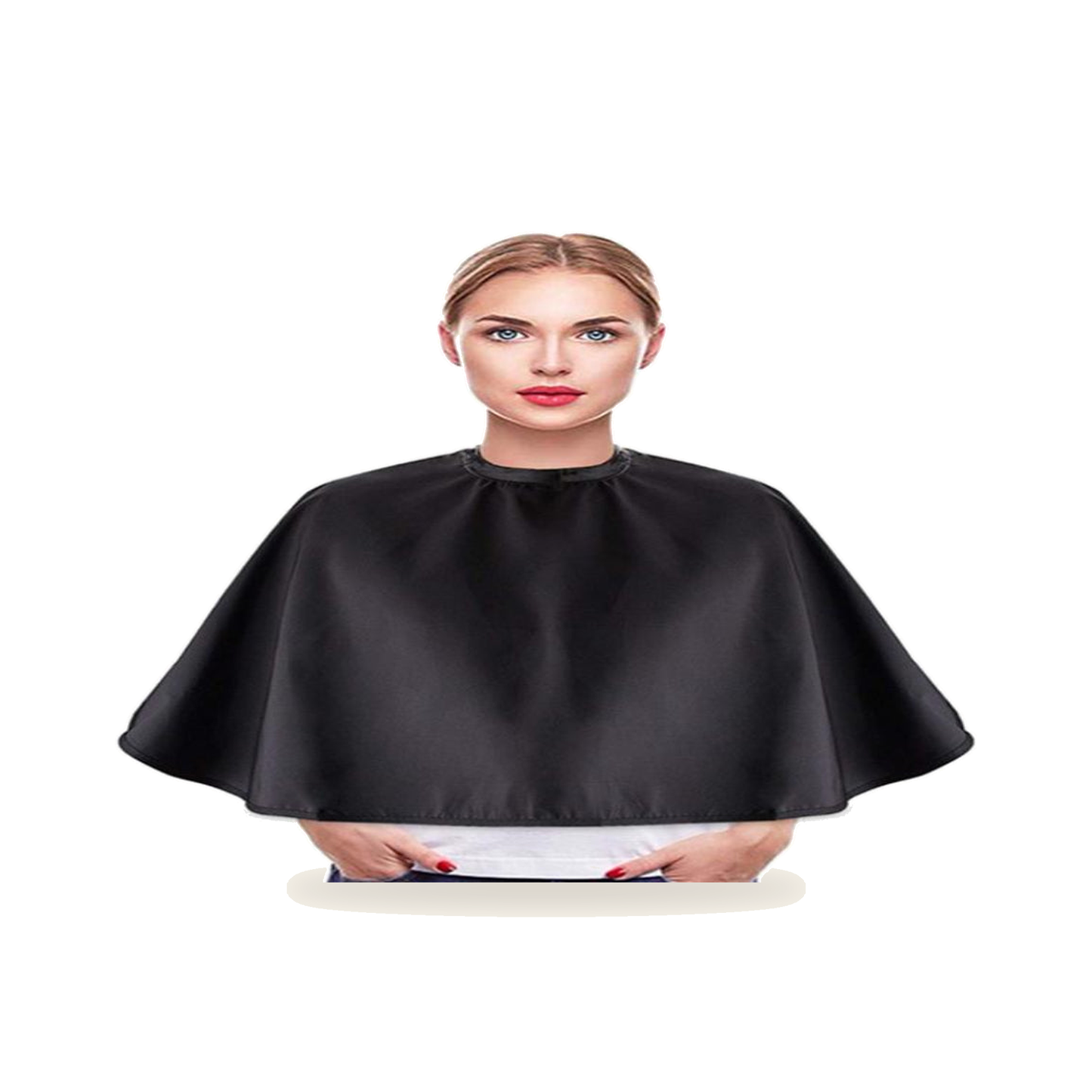 Das praktische Tuch für Salon Friseur Umhang , Friseursalon oder Zuhause. - Produktfoto auf weißem Hintergrund