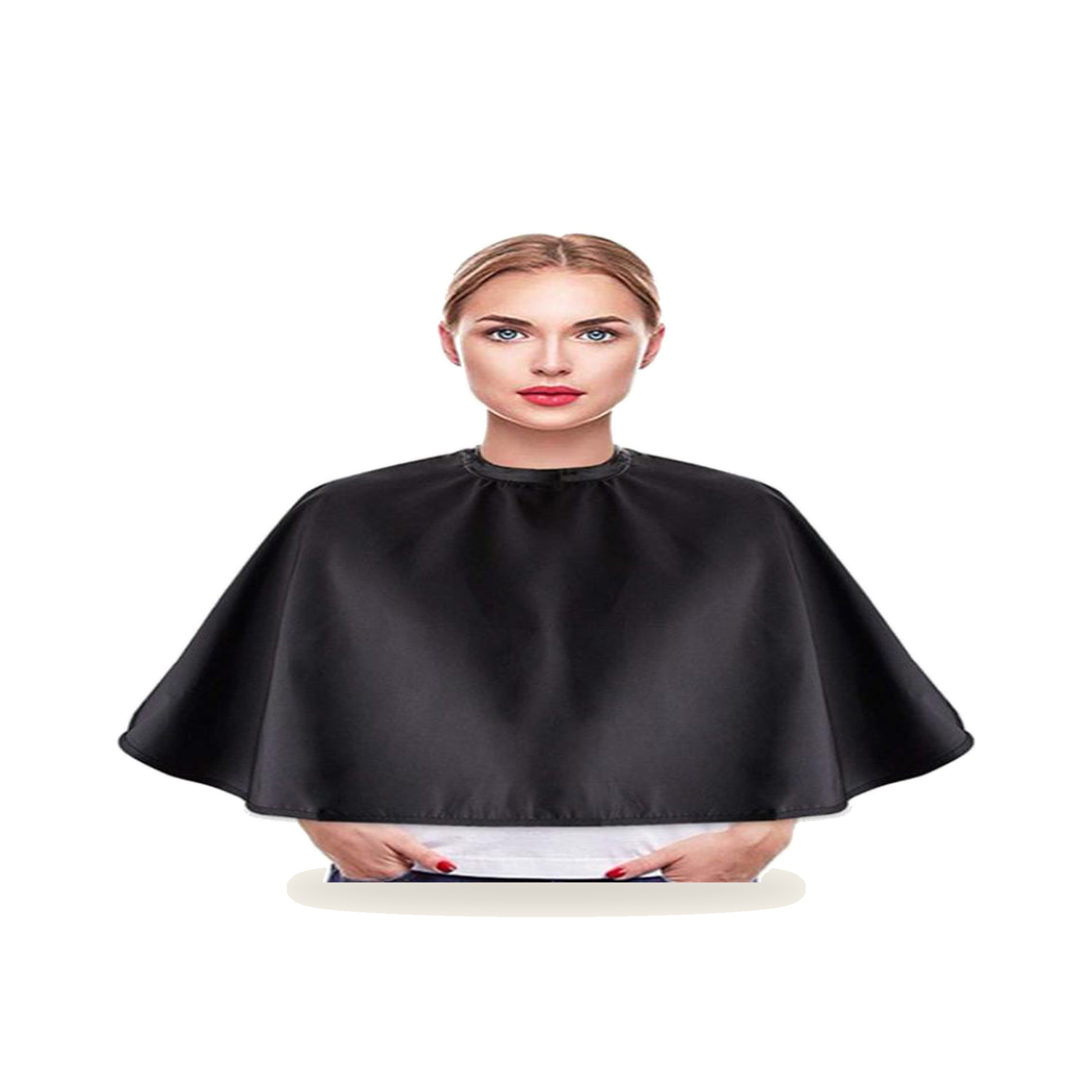 Das praktische Tuch für Salon Friseur Umhang , Friseursalon oder Zuhause. - Produktfoto auf weißem Hintergrund