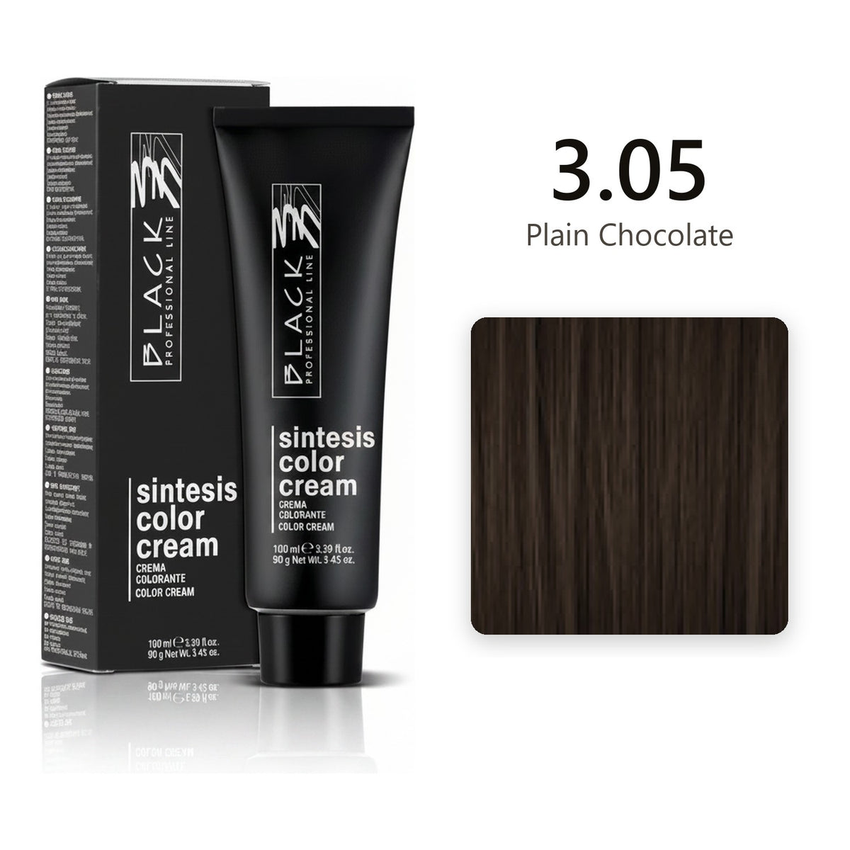 Black Professional Line Sintesis Color Cream 3.05 Plain Chocolate